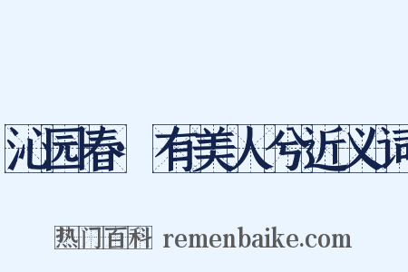 沁园春·有美人兮近义词是什么意思的图片